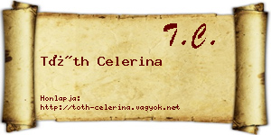 Tóth Celerina névjegykártya